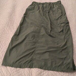 OFFLINE by Aerie Olive Green Cargo / Utility Midi Skirt NWT